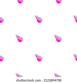 Abstract pear seamless pattern. Decorative background fruits. Repeated texture in doodle style for fabric, wrapping paper, wallpaper, tissue. Vector illustration.