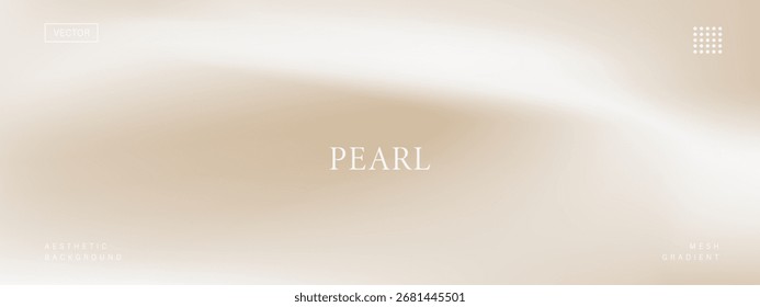 Abstract pearl cream and nacreous vector art. Minimalistic smooth ecru banner with pale sandy gradient for neutral designs.