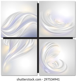 Abstract pearl wave background with curves