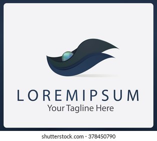 Abstract pearl and wavy vector Logo, spa, salon, nature logos, icons isolated. Identity
