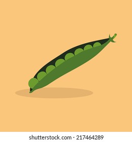 abstract Peas on a light orange background