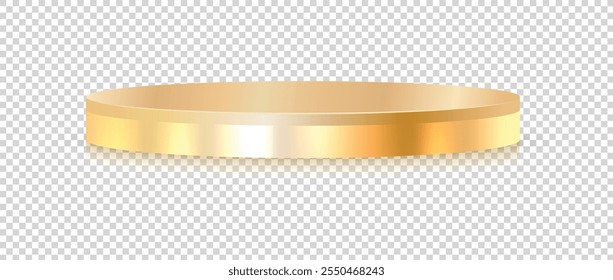 Abstract pedestal podium 3D design on transparent background. Minimal empty stand concept 3d shape for presenting products display, stage showcase, cosmetic ads, promotion. Vector geometric
