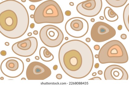 Abstract peebles doodle art, funny, decorative stone, abstract stone, mosaic geometric elegant shapes, earthtones seamless pattern designed for womanswear and home decor suitable for print surface