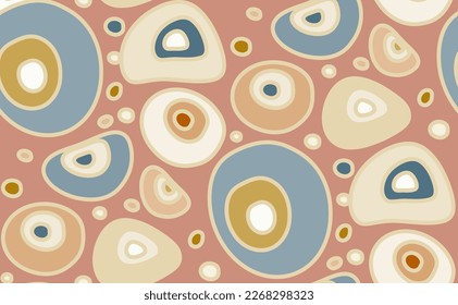 Abstract peebles doodle art, funny, decorative stone, abstract stone, mosaic geometric elegant shapes, earthtones seamless pattern designed for womanswear and home decor suitable for print surface