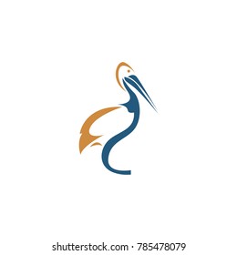 Abstract Pelican Logo