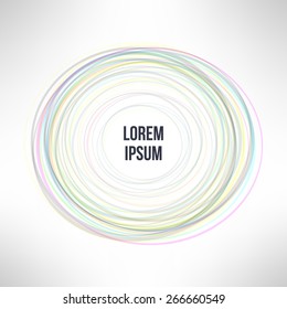 Abstract pen drawn circles symbol with copy space. Suitable for web banners and other text frame elements. Vector illustration