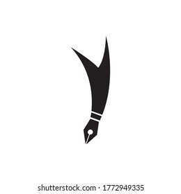 icono de lápiz abstracto vectorial aislado en fondo blanco