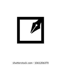 abstract pen menu design vector