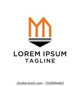 Abstract Pencil Building Logo Template