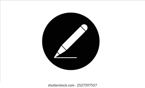 Ícone Lápis abstrato, Vetor sobre fundo branco.