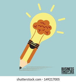 Abstract Pencil lamp concept idea