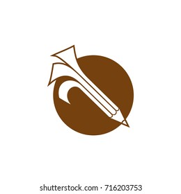Abstract Pencil Logo Design