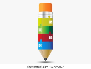 Abstract pencil template