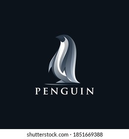 abstract penguin logo design free vector