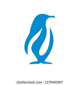 Abstract penguin logo. Vector penguin logo design template