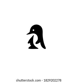 Abstract penguin logo. Vector penguin logo design template