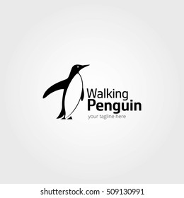 Abstraktes Pinguin-Logo. Design-Vorlage für Vektorpinguine