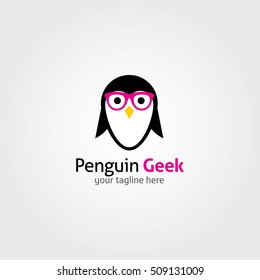 Abstract penguin logo. Vector penguin logo design template