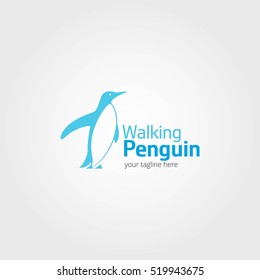 Abstract penguin logo. Vector penguin logo design template