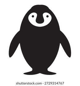 Abstrakter Pinguin Vektorsilhouette Symbol