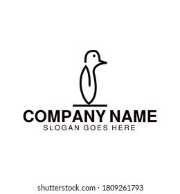abstract penguins logo design, unique logo design
