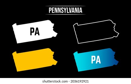 Abstract Pennsylvania State Map Design