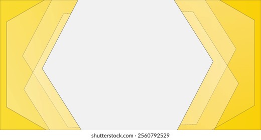 Abstract pentagon background Technology science Hitech communication concept innovation yellow orange and white vector design