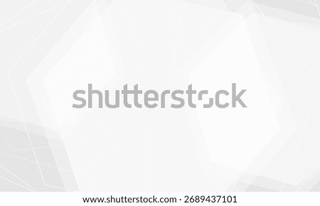 Abstract pentagon background Technology science Hitech communication concept innovation Black and white vector design