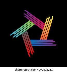 Abstract Pentagon Colorful Logo Design 




