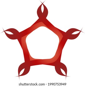 abstract pentagon decoration graphic element