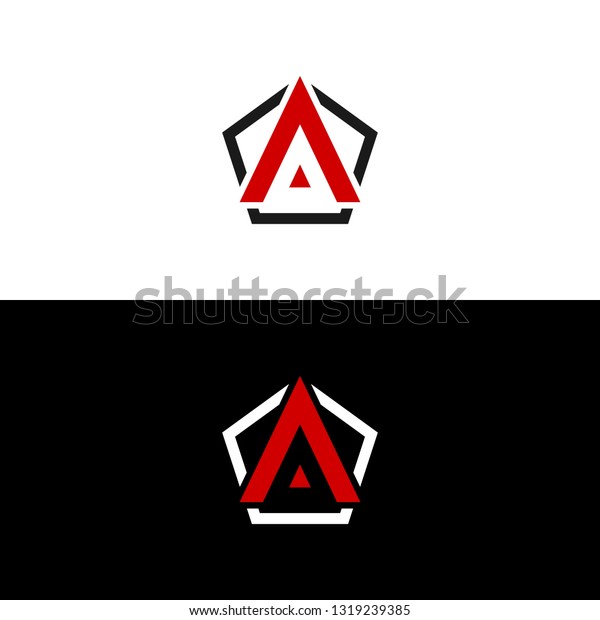 Abstract Pentagon Letter Logo Design Idea Royalty Free Stock Image