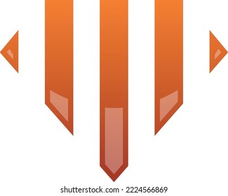 Abstract pentagon line logo illustration in trendy and minimal style isolated on background
