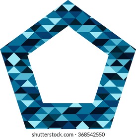 Abstract Pentagon Logo Design . Modern Icon. Vector.