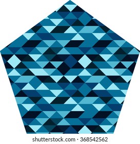 Abstract Pentagon Logo Design . Modern Icon. Vector.