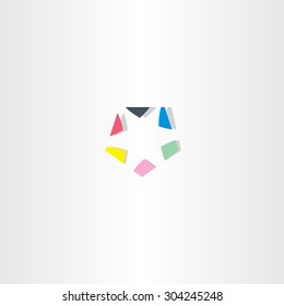 abstract pentagon logo icon element symbol