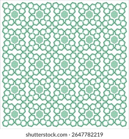 Padrão de pentágono abstrato como flor para ilustração e para decoração de parede de sala