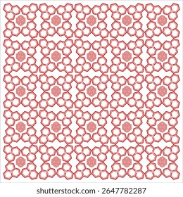 Padrão de pentágono abstrato como flor para ilustração e para decoração de parede de sala