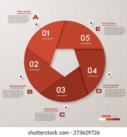 Abstract pentagonal infographis elements.Vector illustration.