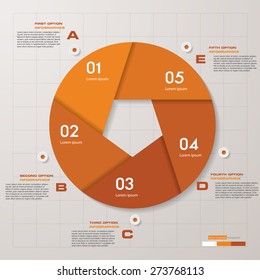 Abstract pentagonal infographis elements.Vector illustration.