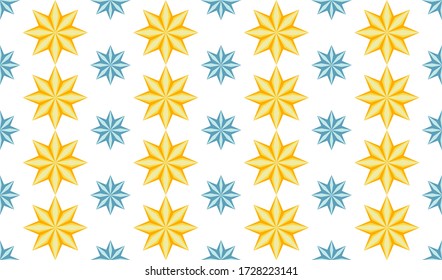 Abstract pentagram pattern background. Vector Illustration