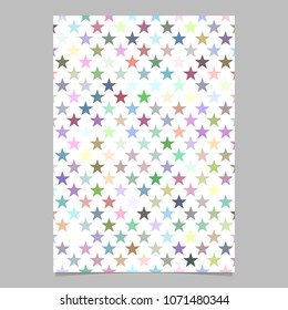 Abstract pentagram star pattern background brochure template - vector graphic