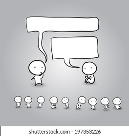 Abstract people background. Vector eps10