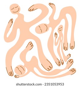 Abstract people body. Vector illustration