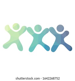 abstract people chain, vector illustration