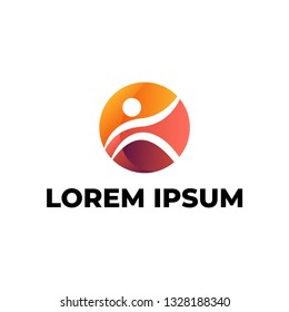 Abstract People Circle Logo Vector, Illustration.