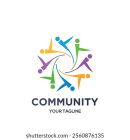 Abstract people community logo Design.creative Logo Design