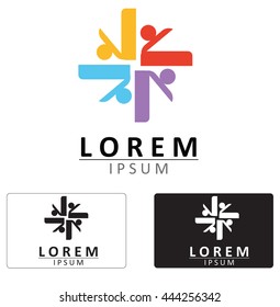 Abstract people ,corporate logo concept .
