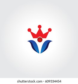 Abstract People And Crown Logo