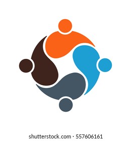 Abstract People: Everybody Together Illustration 
