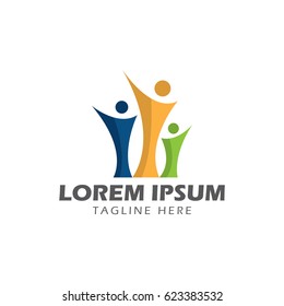 Abstract people group logo